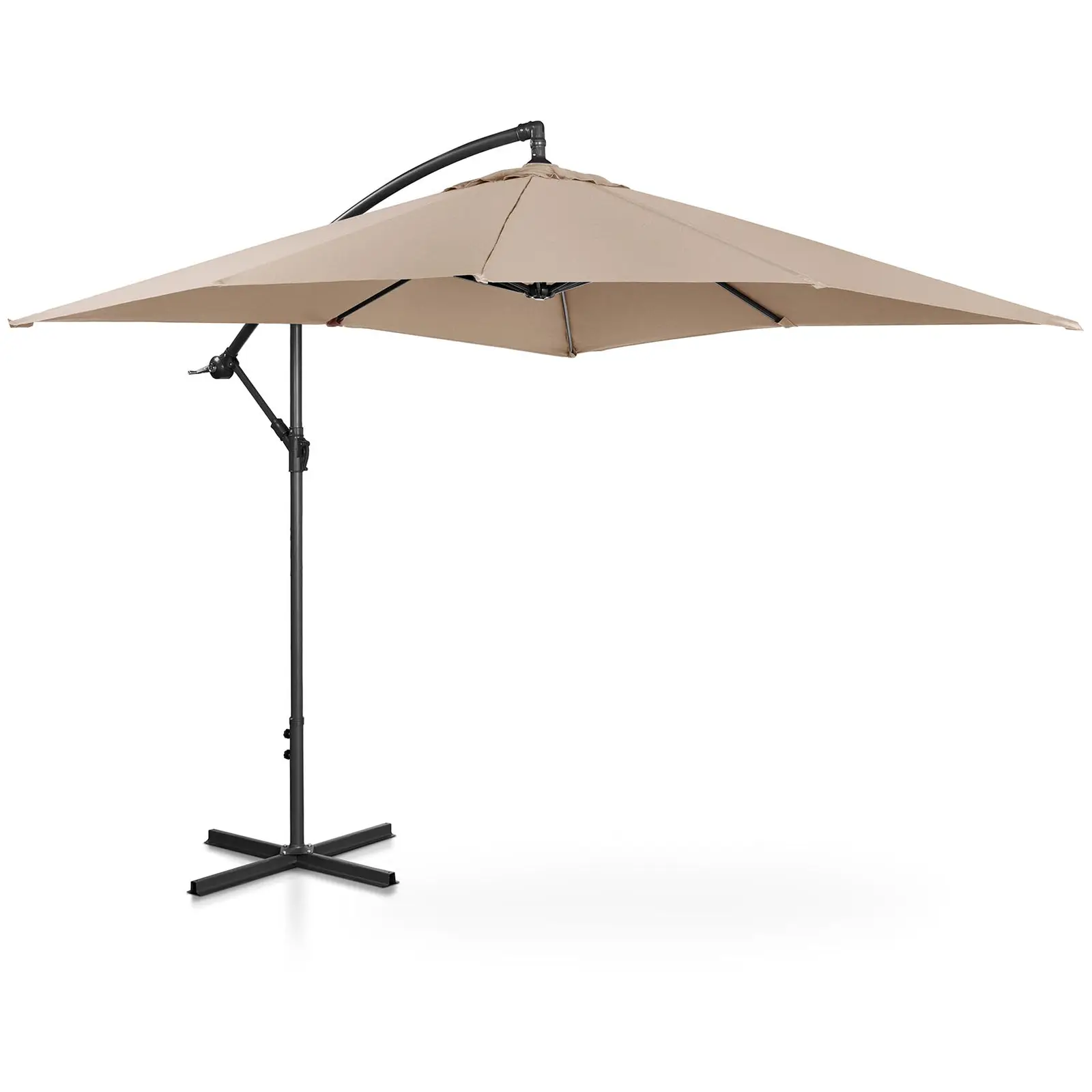 Parasol déporté - Crème - Rectangulaire - 250 x 250 cm - Inclinable (Inclinable: Oui)