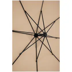Ombrellone decentrato - Crema - Quadrato - 250 x 250 cm - Inclinabile