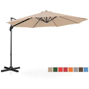 Garden umbrella - Cream - Round - Ø 300 cm - Tiltable and rotatable