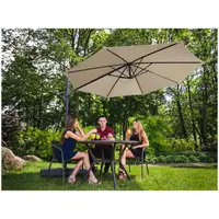 Garden umbrella - Cream - Round - Ø 300 cm - Tiltable and rotatable