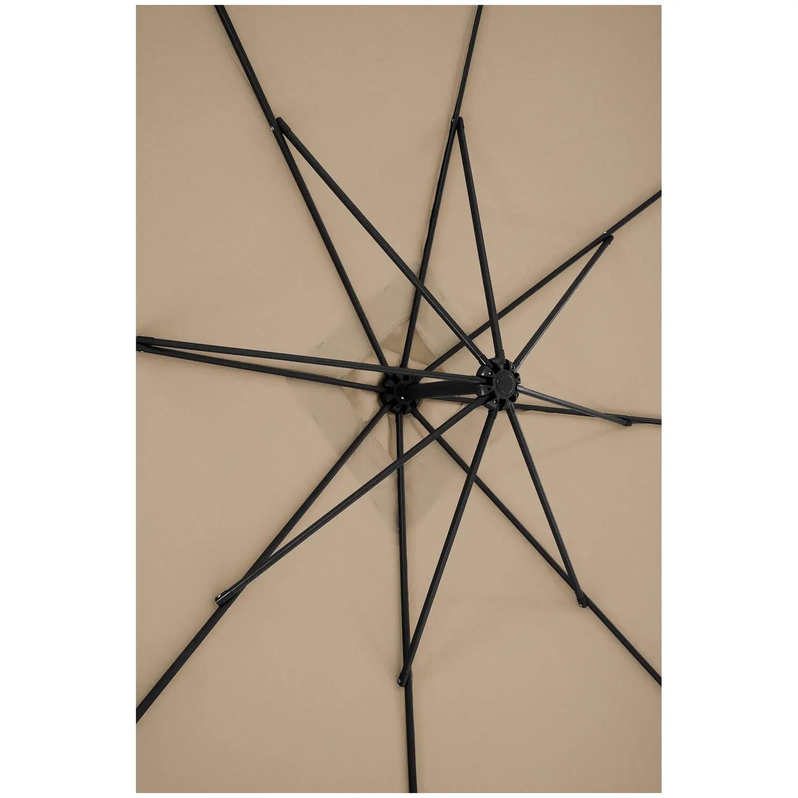 Parasol ogrodowy wiszący - szarobrązowy - kwadratowy - 250 x 250 cm - uchylny