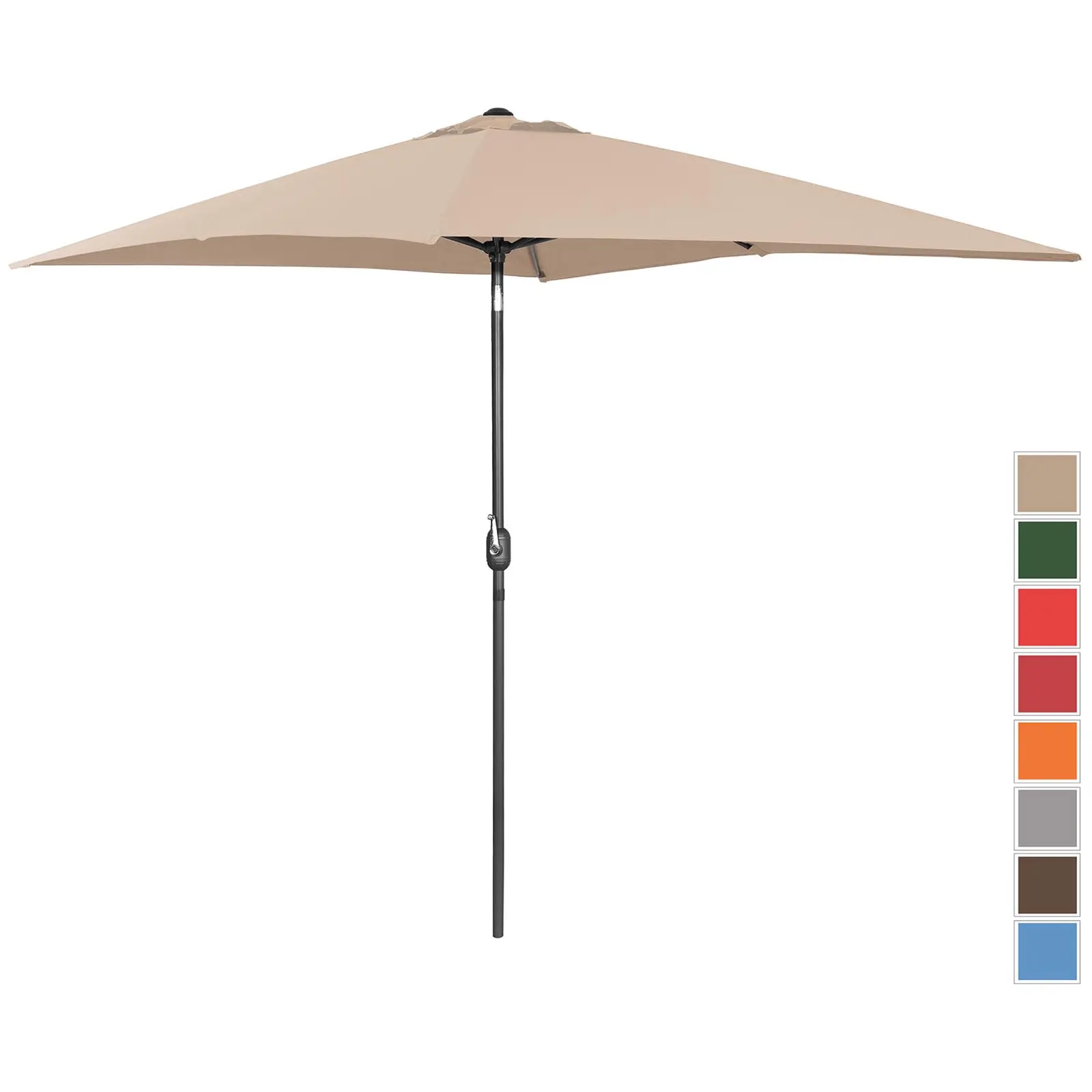 Parasol ogrodowy - kremowy - prostokątny - 200 x 300 cm - uchylny