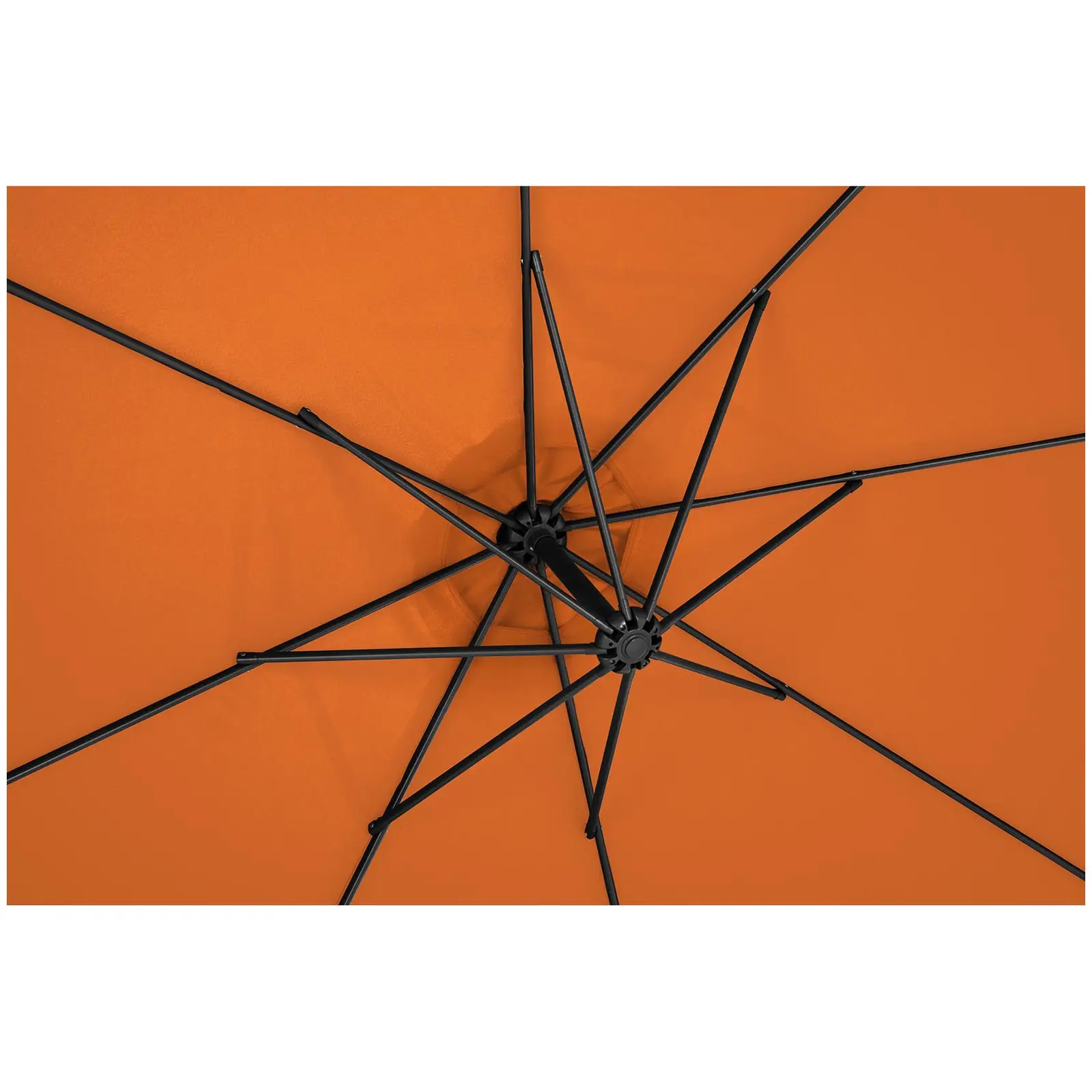 B-zboží Boční slunečník - oranžový - kulatý - Ø 300 cm - naklápěcí