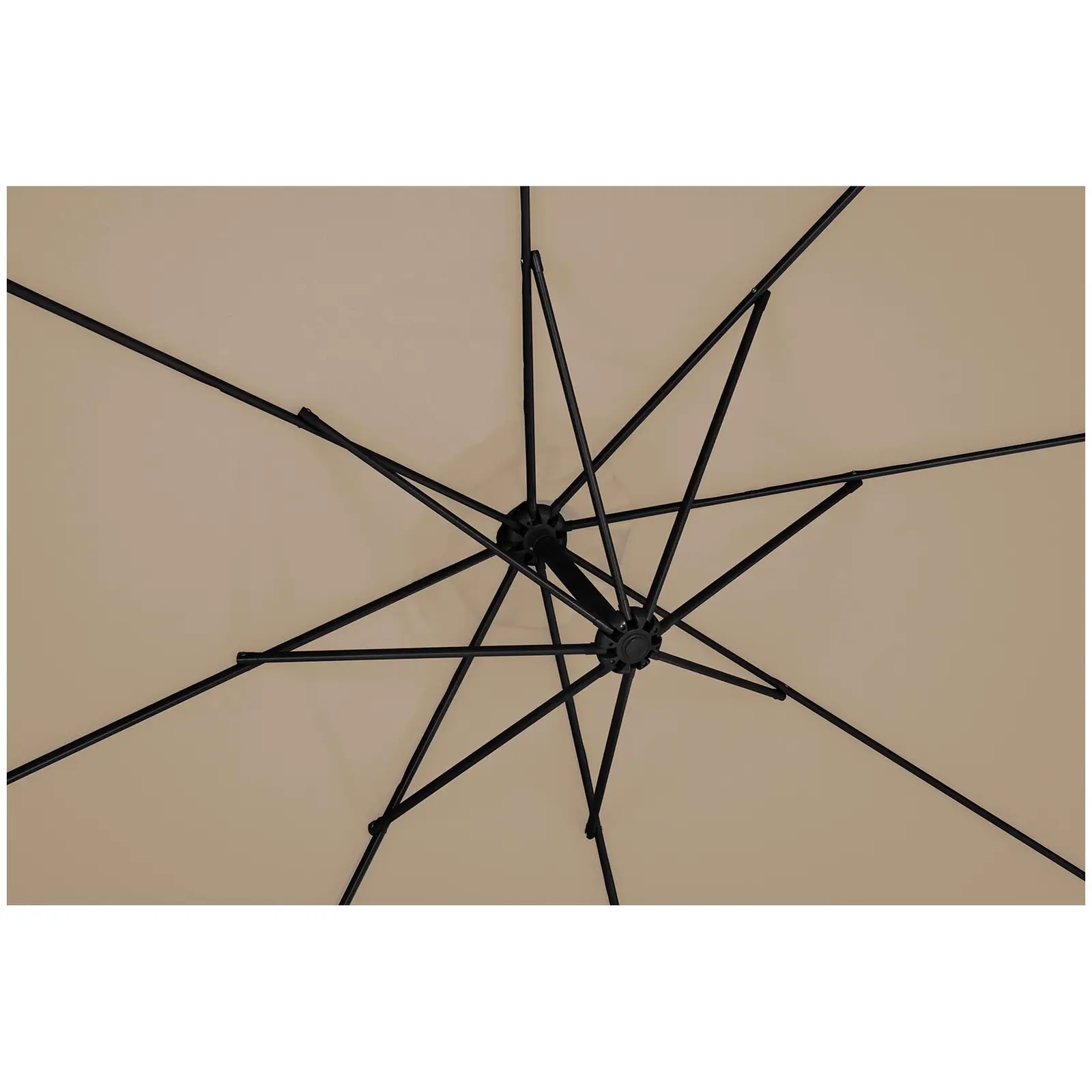 Висящ чадър - сив цвят - кръгъл - Ø 300 см - с възможност за накланяне