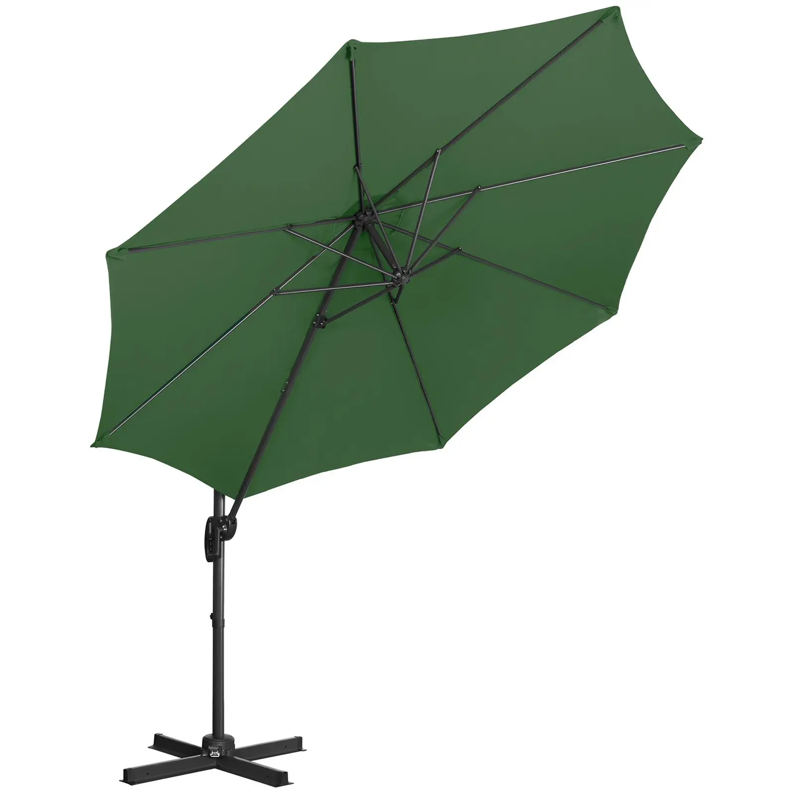 Parasol - Groen - rond - Ø 300 cm - kantelbaar en draaibaar (Met voet: Ja)