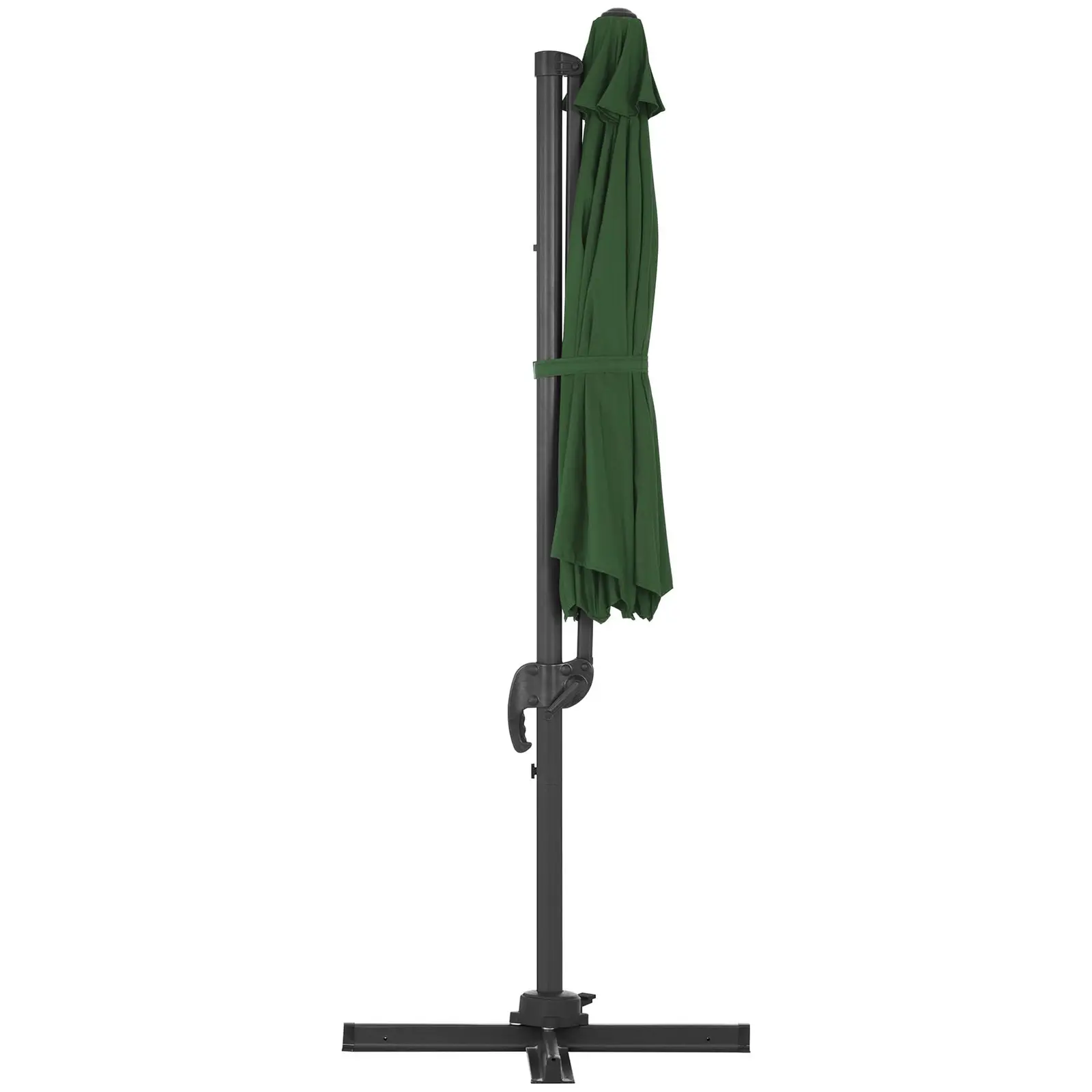 Parasol - Groen - rond - Ø 300 cm - kantelbaar en draaibaar (Vorm: Rond)