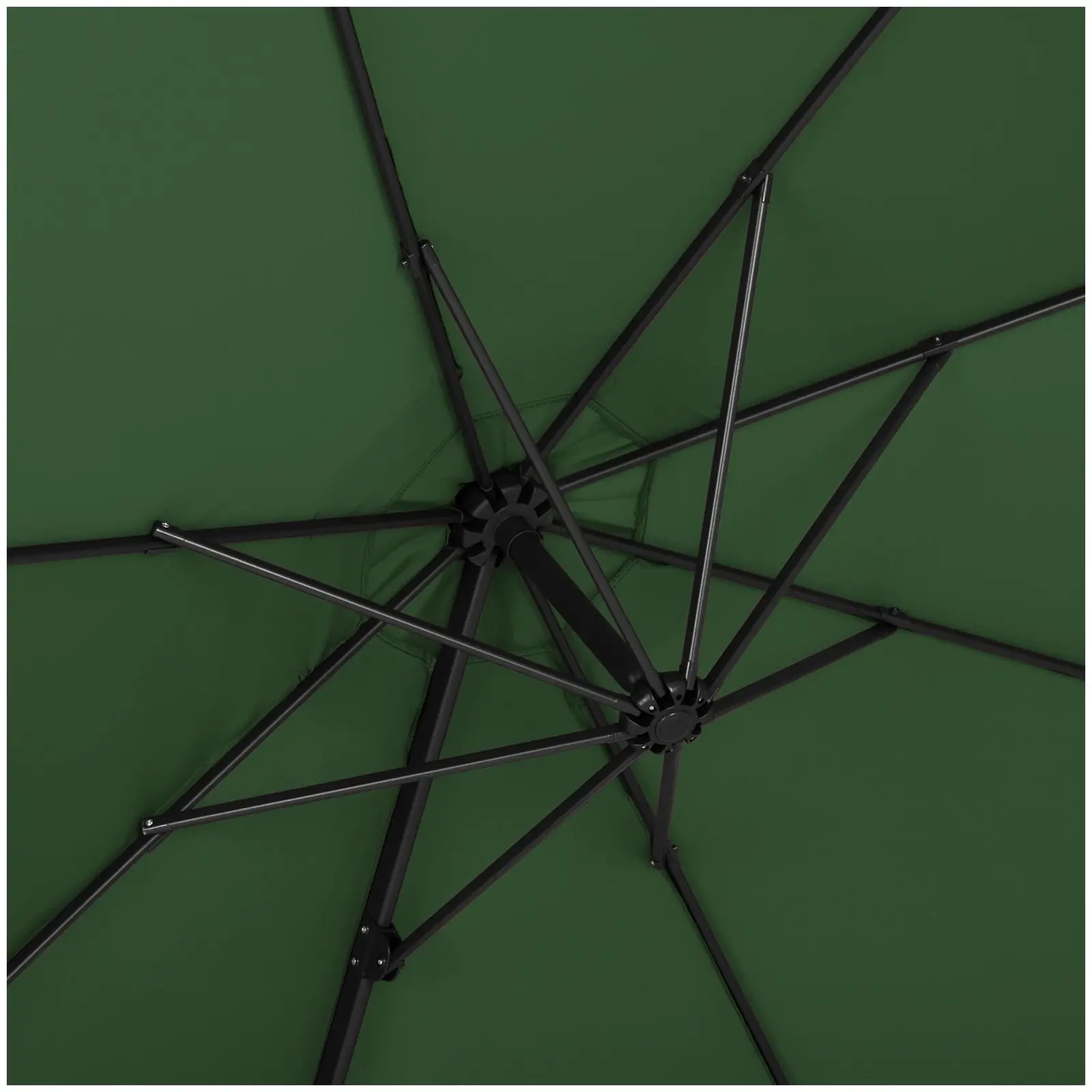 Parasol - Groen - rond - Ø 300 cm - kantelbaar en draaibaar (UV-bestendig: Ja)