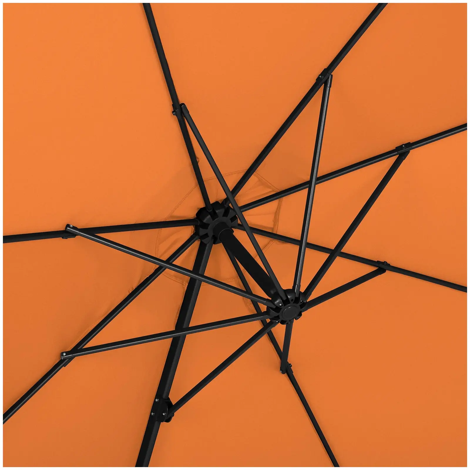 Ampelschirm - Orange - rund - Ø 300 cm - neig- und drehbar - 6