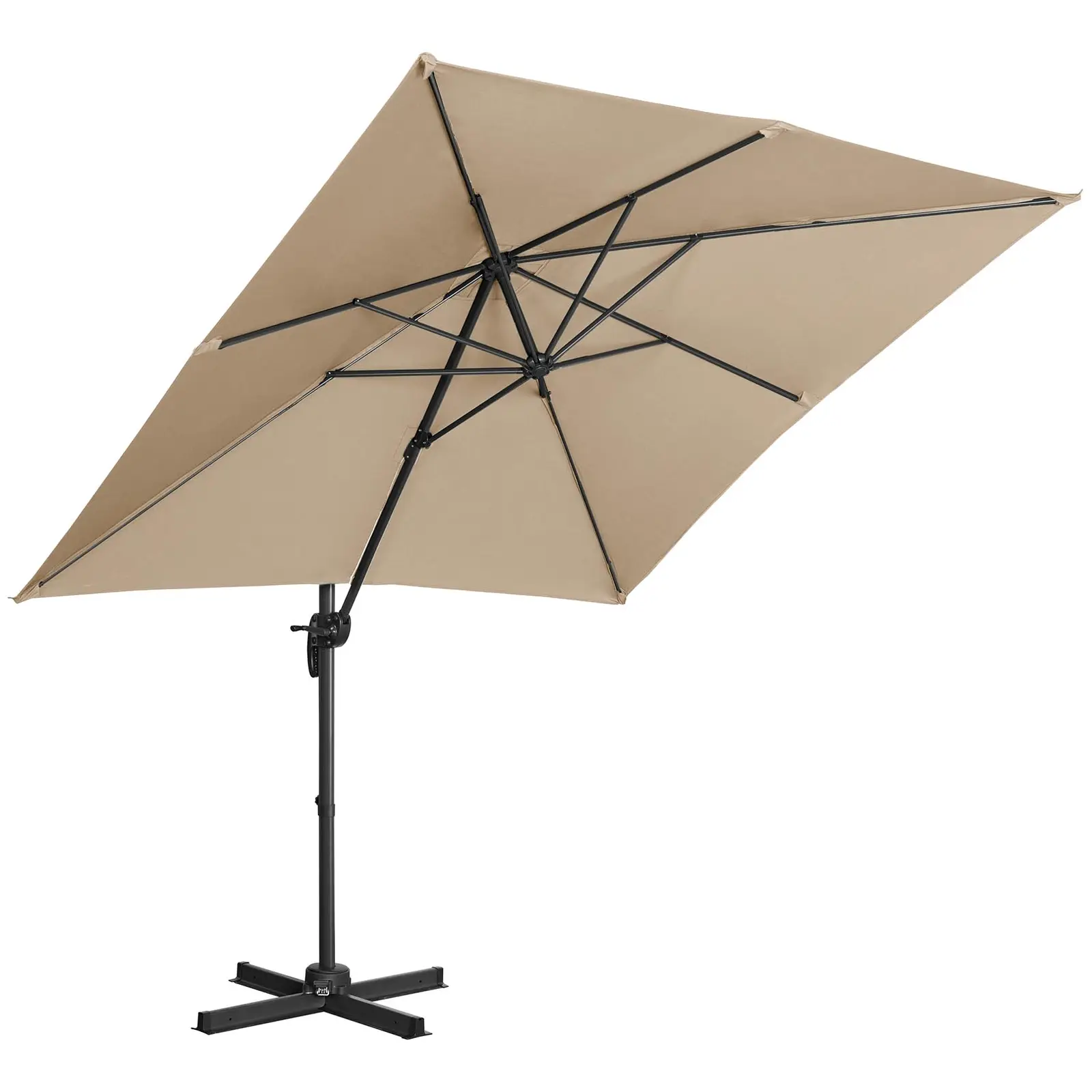 Factory second Garden umbrella - taupe - square - 250 x 250 cm - tiltable and rotatable
