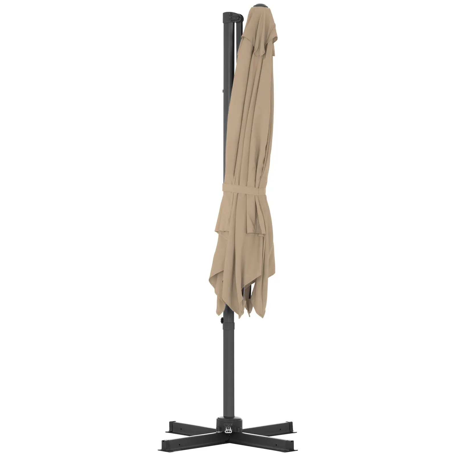 B-zboží Boční slunečník - šedohnědý - čtvercový - 250 x 250 cm - naklápěcí a otočný (Odolnost proti UV záření: Ano)