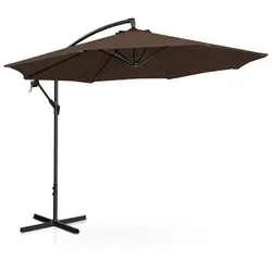 Sodo skėtis - rudas - apvalus - Ø 300 cm - pakreipiamas