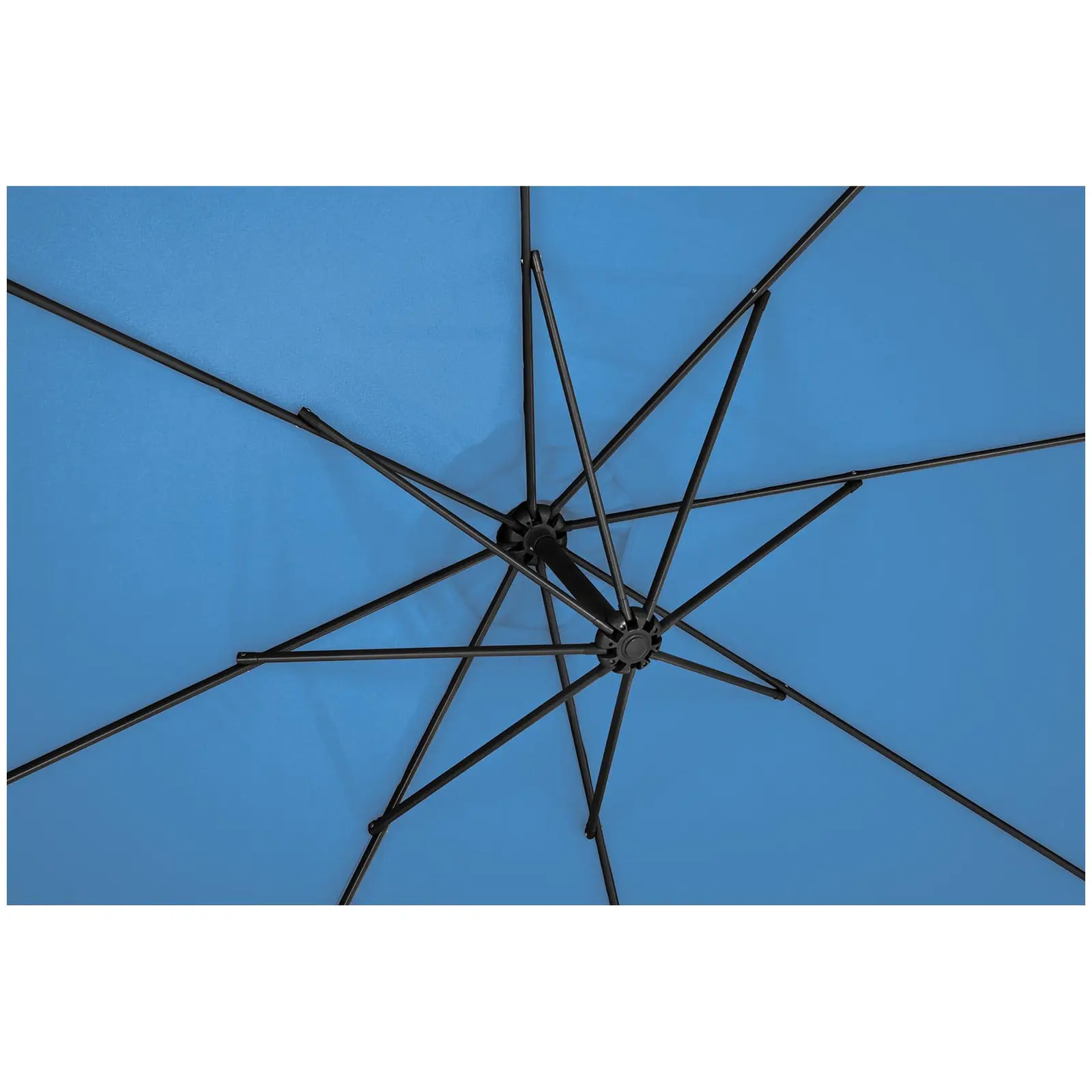 Parasol déporté - Bleu - Rond - Ø 300 cm - Inclinable (Résistance UV: Oui)