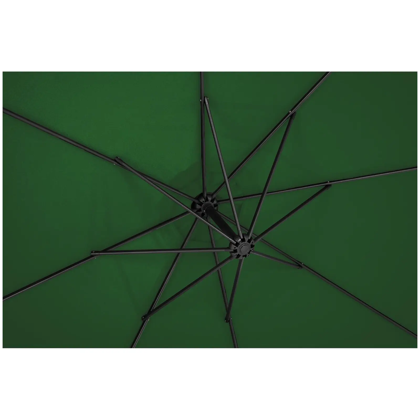 Parasol déporté - Vert - Rond - Ø 300 cm - Inclinable (Résistance UV: Oui)