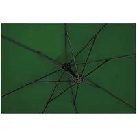 Bočný slnečník - zelený - okrúhly - Ø 300 cm - sklopný