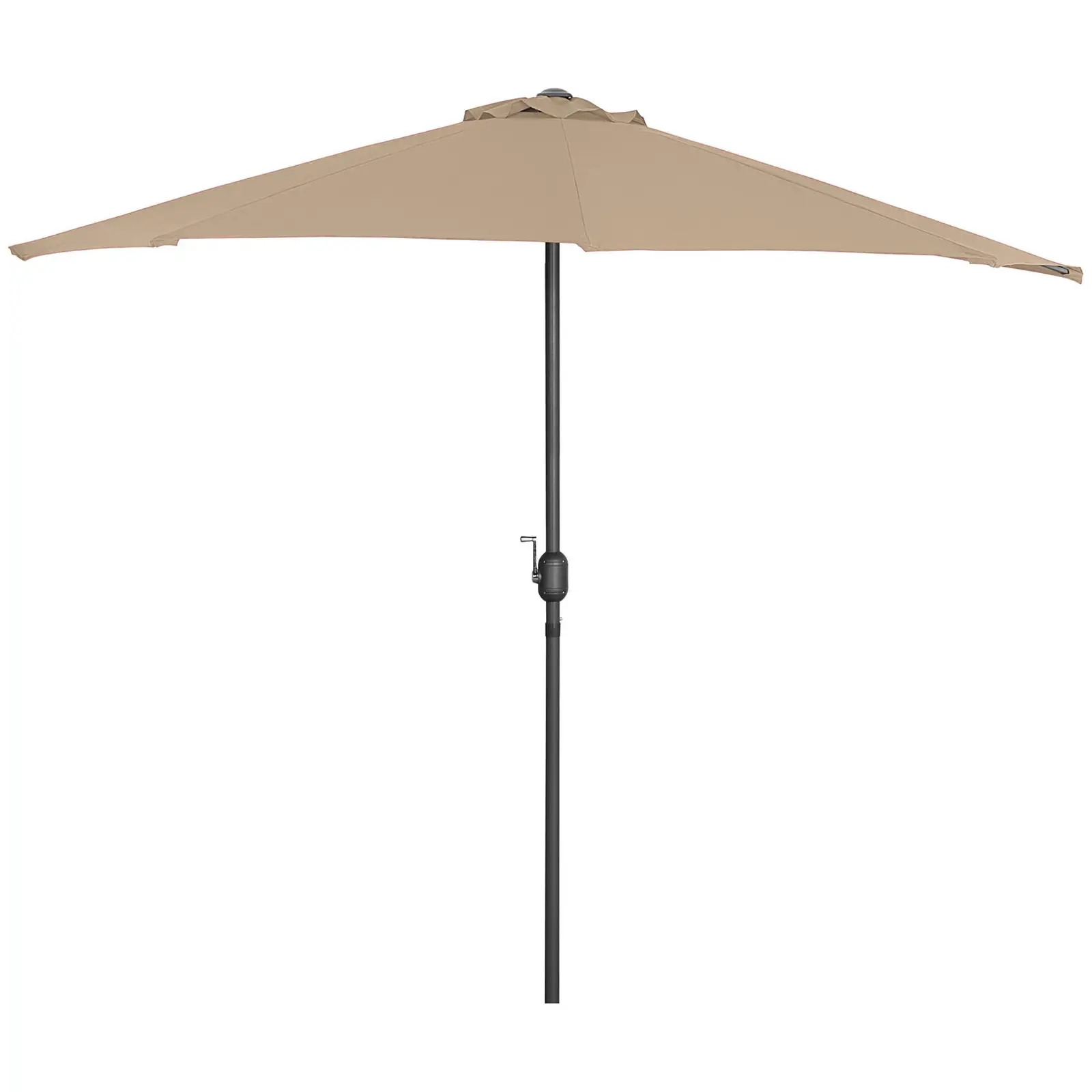 Félköríves napernyő - Taupe - ötszögletű - 270 x 135 cm