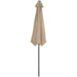 Halve parasol - Taupe - vijfhoekig - 270 x 135 cm
