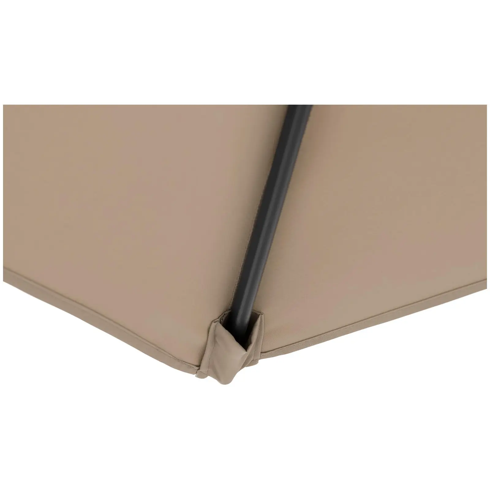 Půlkruhový slunečník - šedohnědý - pětiúhelník - 270 x 135 cm (Hustota materiálu [g/m²]: 180)