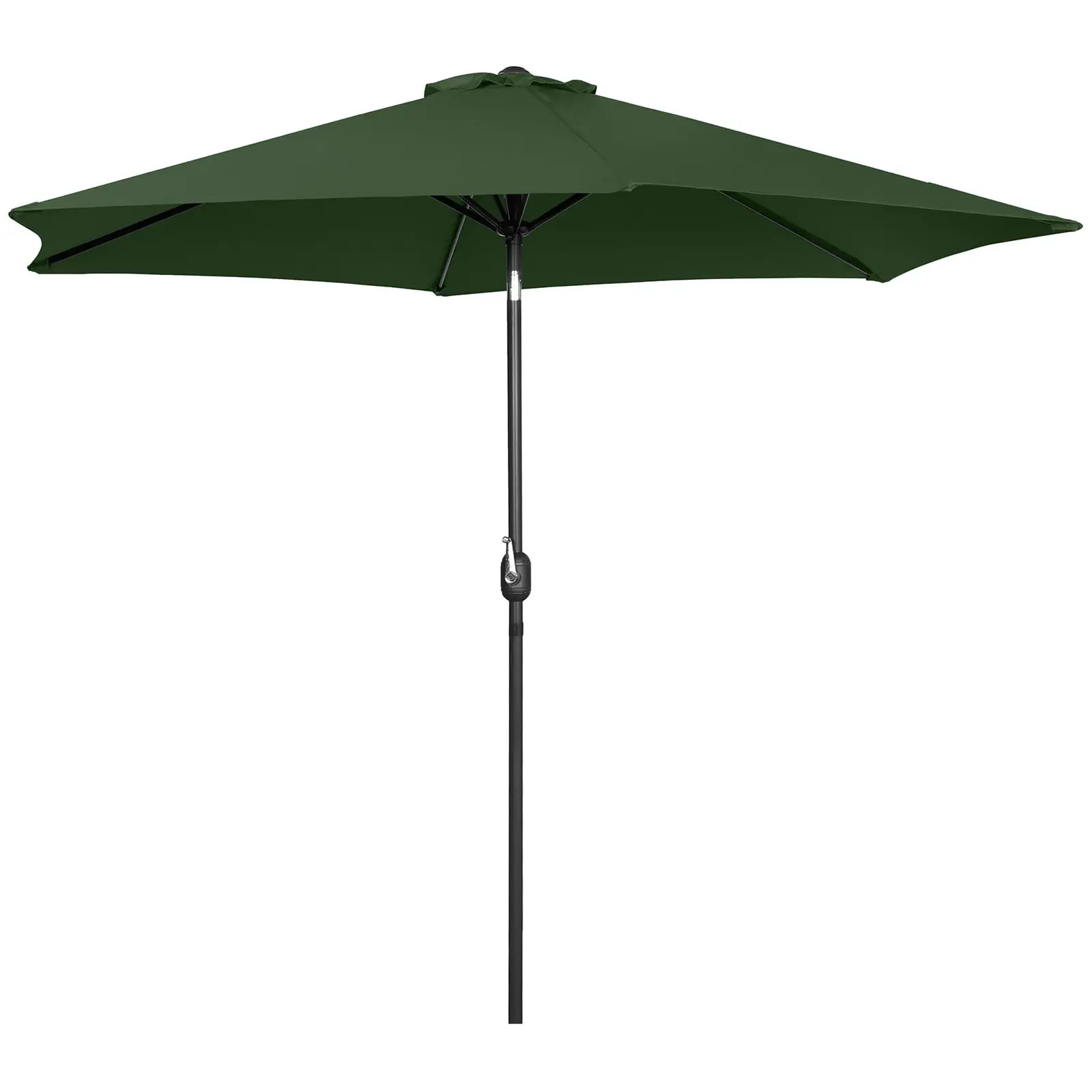 Velký slunečník - zelený - šestihranný - Ø 300 cm - s náklonem (Tvar: Šestihranný)