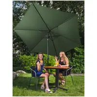 Aurinkovarjo suuri - vihreä - kuusikulmainen - Ø 300 cm - kallistettava