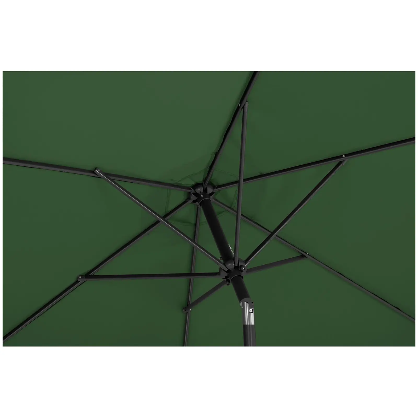 Velký slunečník - zelený - šestihranný - Ø 300 cm - s náklonem (Barva: Zelená)