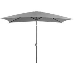 Umbrelă mare de exterior - gri închis - dreptunghiulară - 200 x 300 cm - înclinabilă
