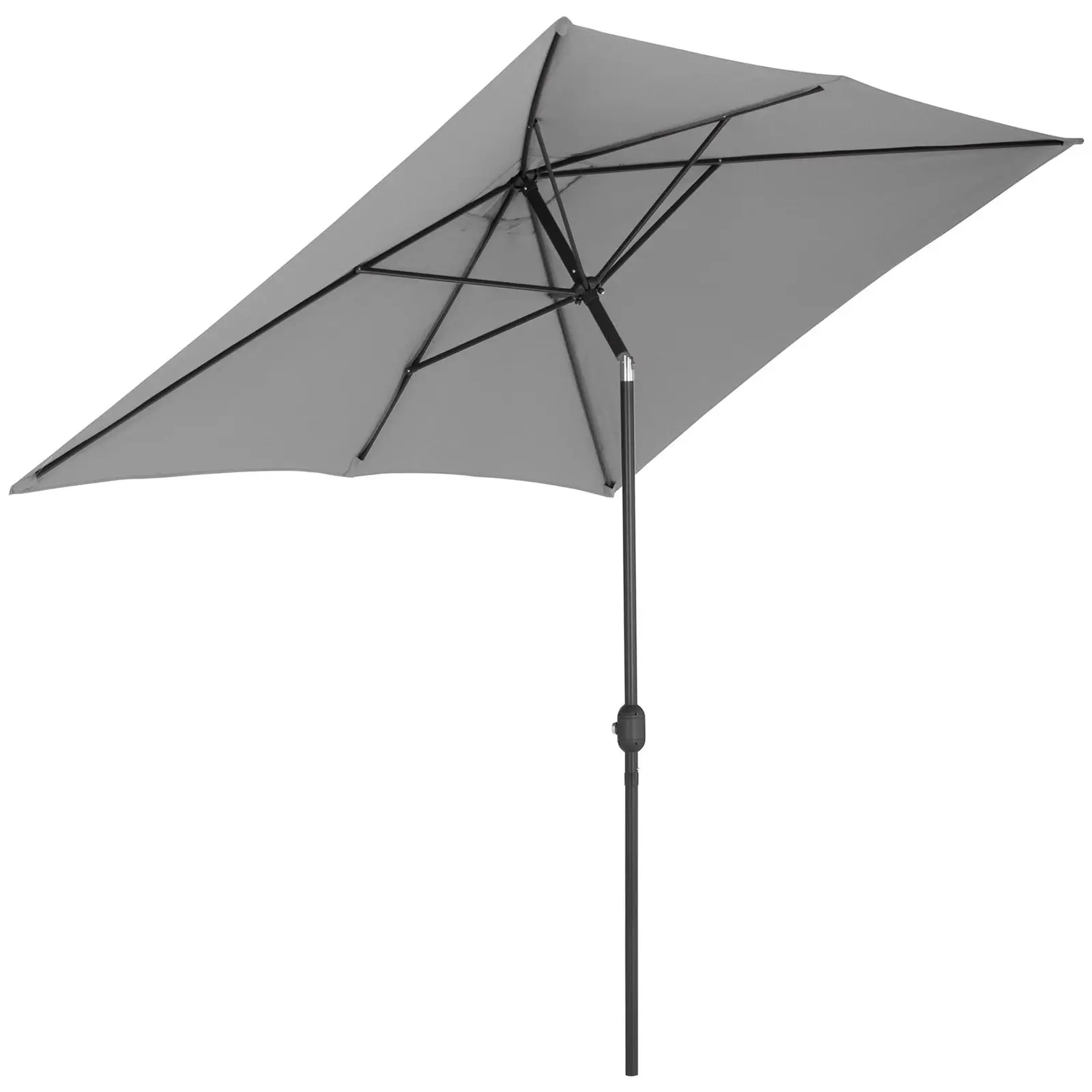 Parasol ogrodowy - ciemnoszary - prostokątny - 200 x 300 cm - uchylny