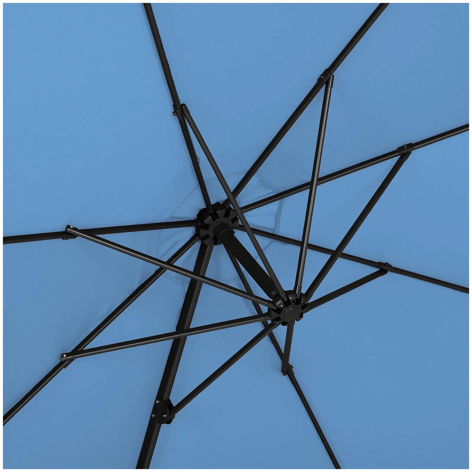 Ampelschirm - Blau - rund - Ø 300 cm - neig- und drehbar - 4