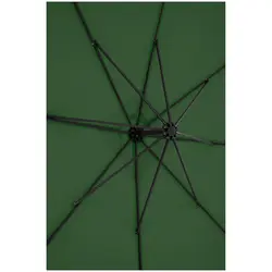 Hängparasoll - grönt - fyrkantigt - 250 x 250 cm - kan lutas