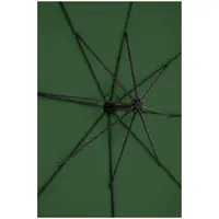 Hageparasoll - grønn - firkantet - 250 x 250 cm - kan vippes