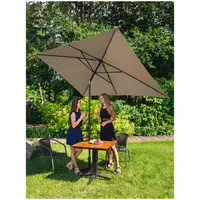 Large Outdoor Umbrella - taupe - rectangular - 200 x 300 cm - tiltable
