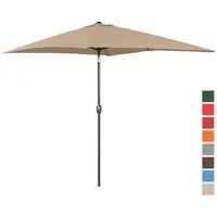 Umbrelă mare de exterior - maro - dreptunghiulară - 200 x 300 cm - înclinabilă