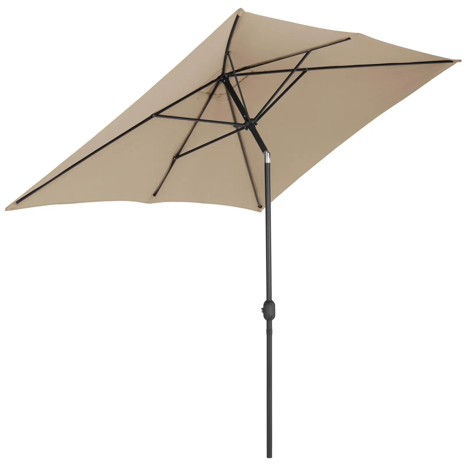 Large Outdoor Umbrella - taupe - rectangular - 200 x 300 cm - tiltable