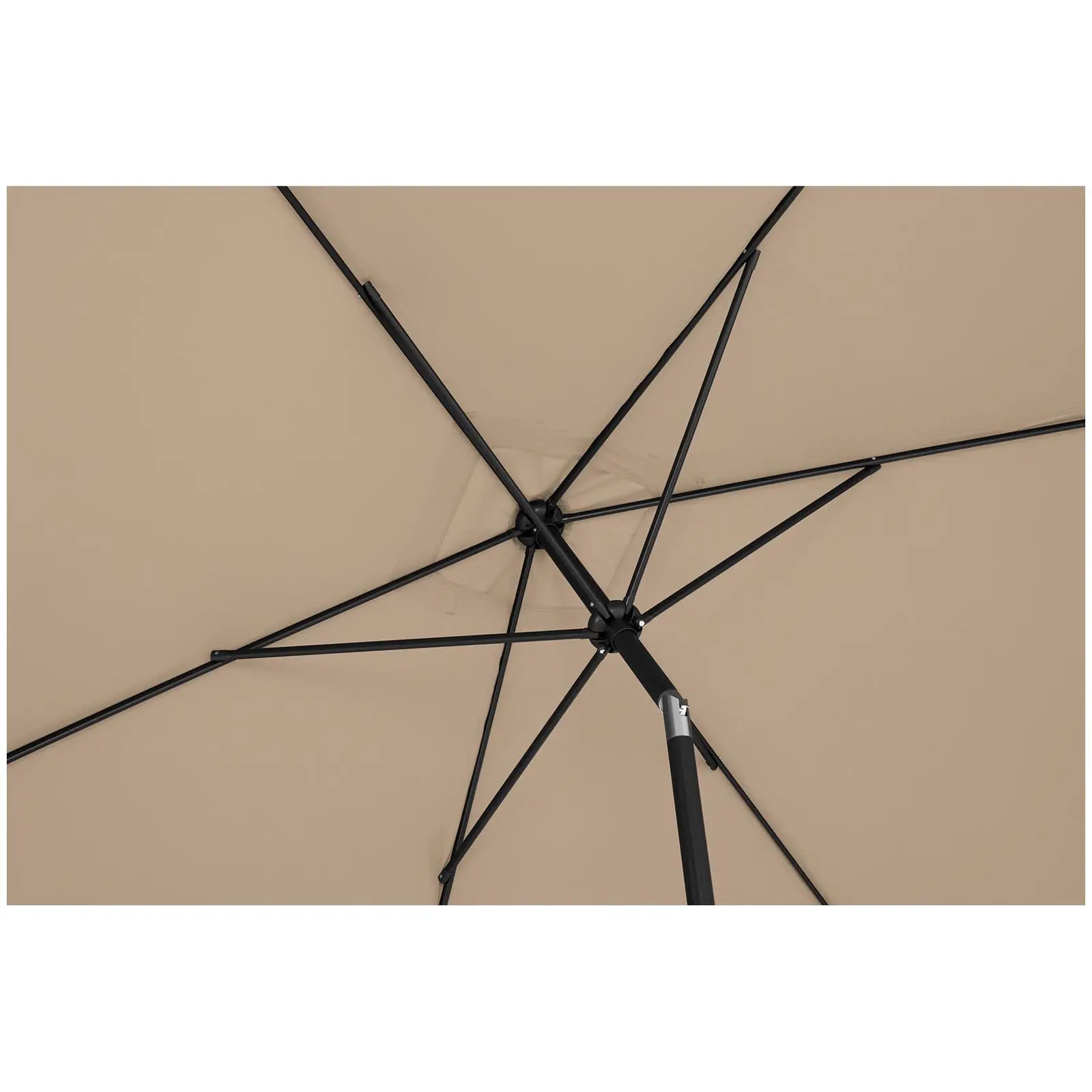 Velik zunanji dežnik - taupe - pravokoten - 200 x 300 cm - nagiben