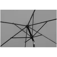 Grand parasol - Gris foncé - Hexagonal - Ø 300 cm - Inclinable