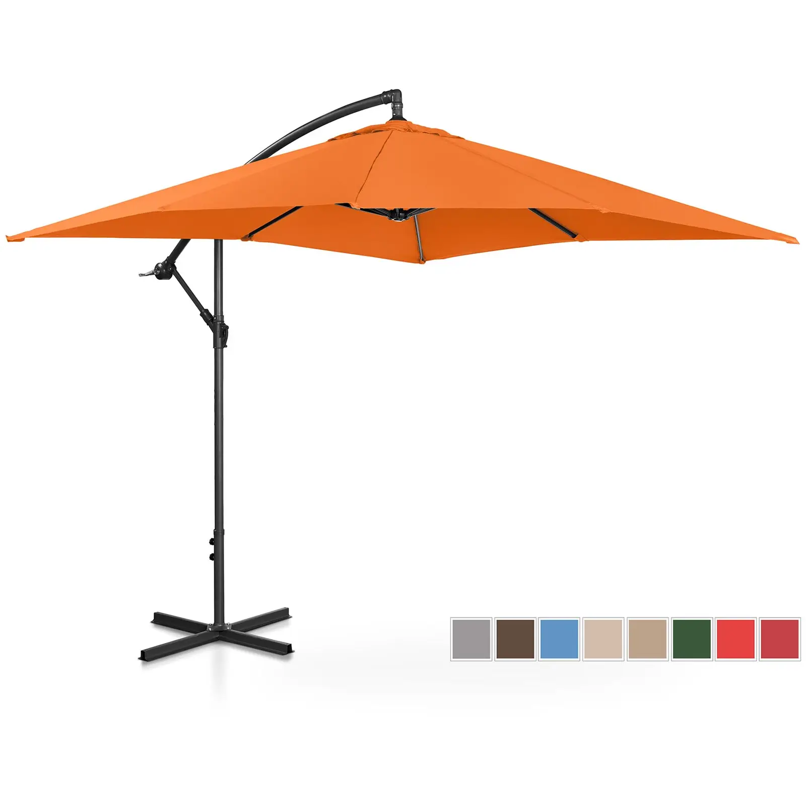 Garden umbrella - Orange - square - 250 x 250 cm - tiltable