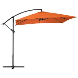 Garden umbrella - Orange - square - 250 x 250 cm - tiltable