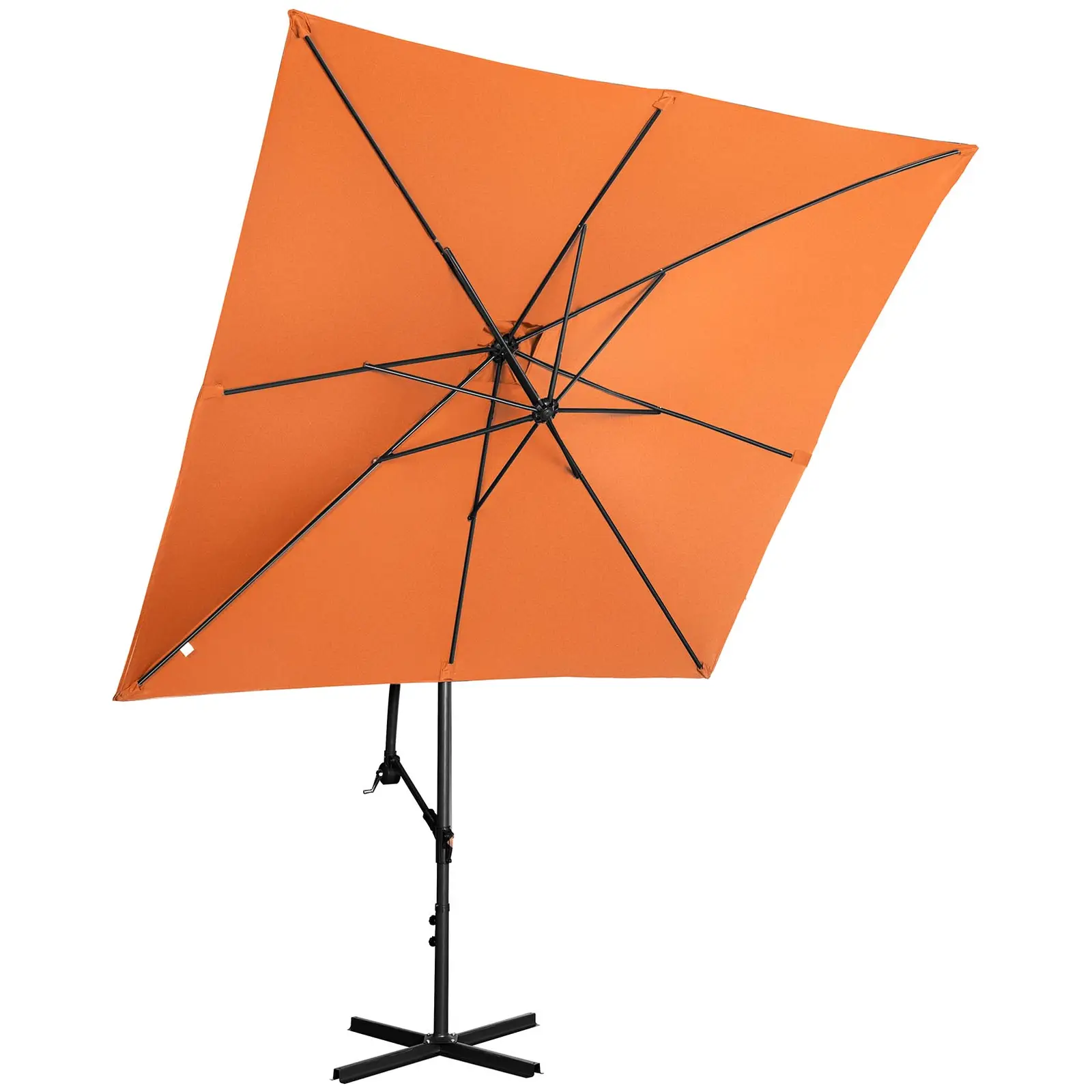 Ombrellone decentrato - Arancione - Quadrato - 250 x 250 cm - Inclinabile