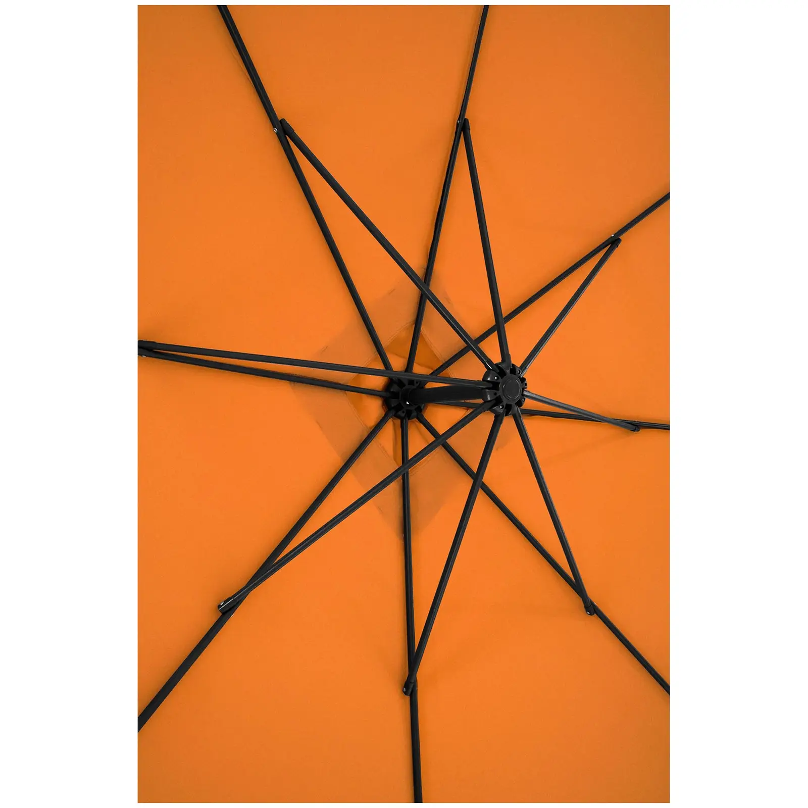 Vrtni senčnik - oranžen - kvadraten - 250 x 250 cm - nagiben