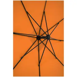 Trädgårdsparasoll - orange - fyrkantigt - 250 x 250 cm - kan lutas