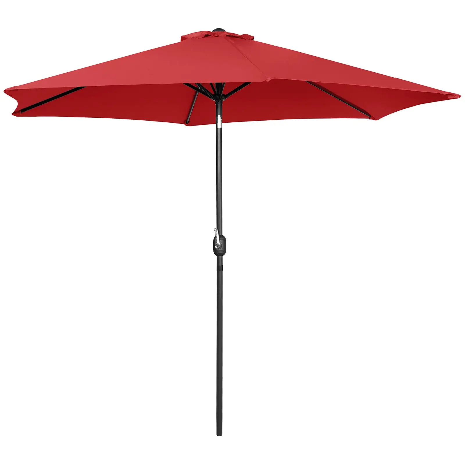 Parasol de terrasse – Rouge – Hexagonale – Ø 300 cm – Inclinable (Forme: Hexagonale)