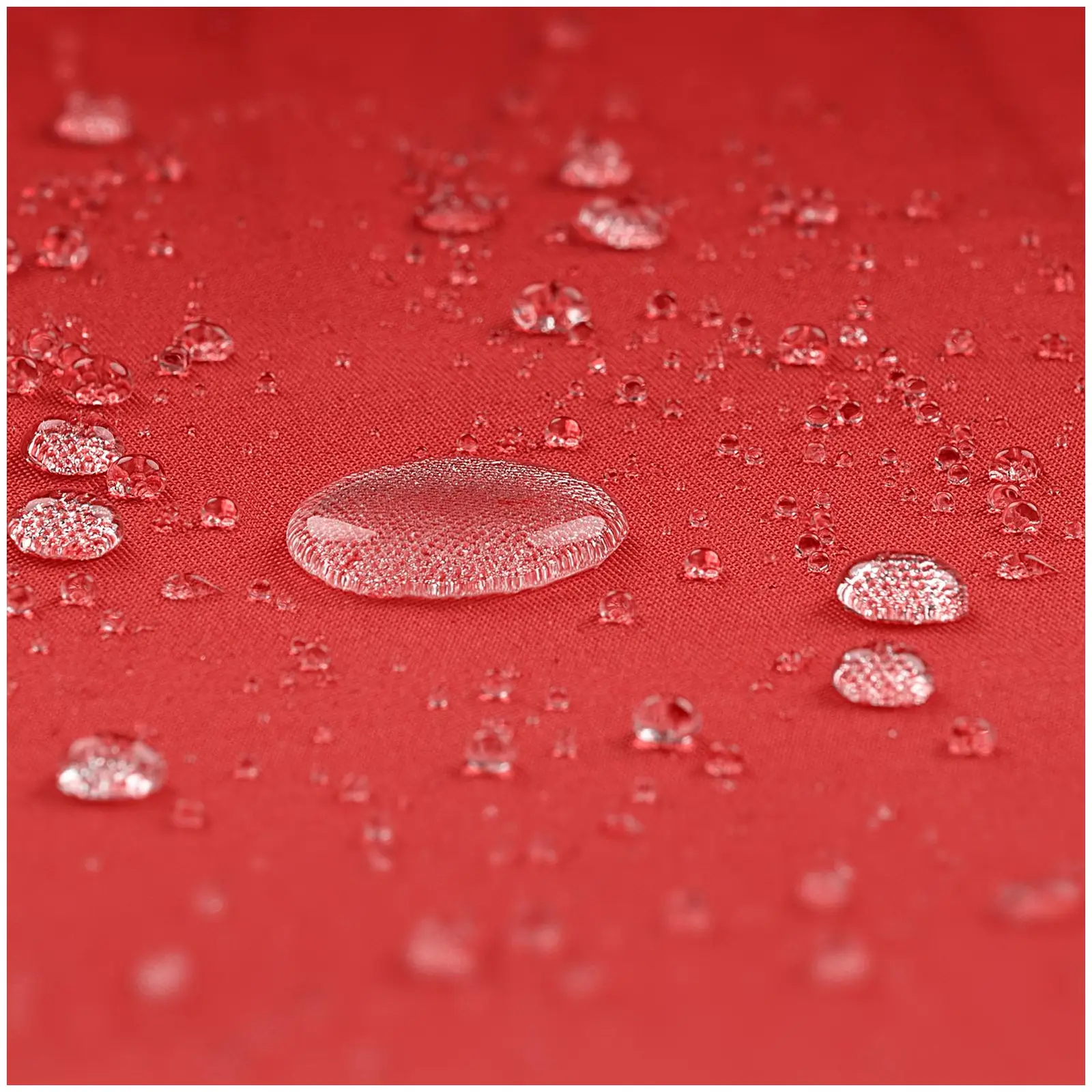 Parasol - rød - sekskantet - 300 cm i diameter
