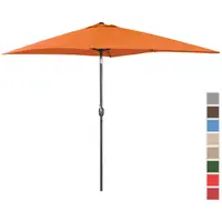 Didelis lauko skėtis – oranžinis – stačiakampis – 200 x 300 cm – pakreipiamas
