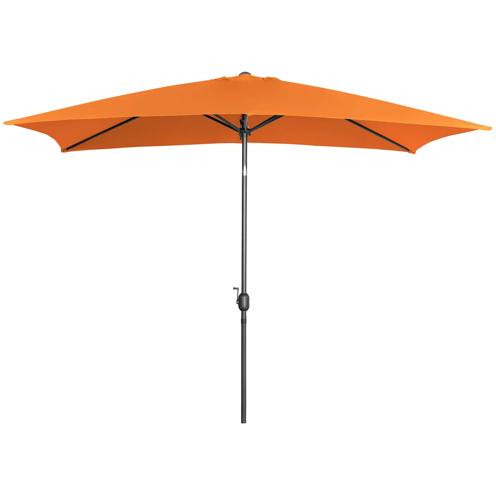 Velik zunanji dežnik - oranžen - pravokoten - 200 x 300 cm - nagiben