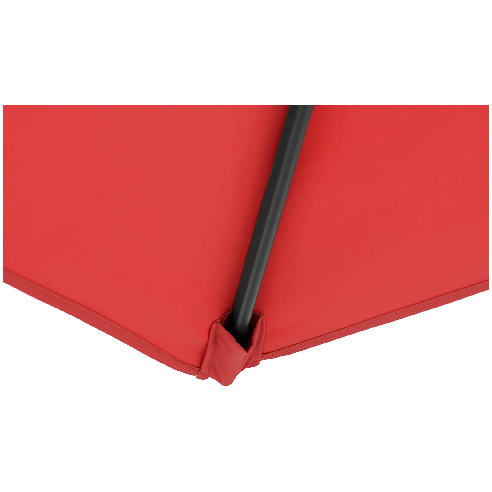 Boční slunečník - červený - kulatý - Ø 300 cm - naklápěcí (UPF: 50+)