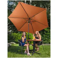 Parasol groot - oranje - zeshoekig - Ø 270 cm - kantelbaar
