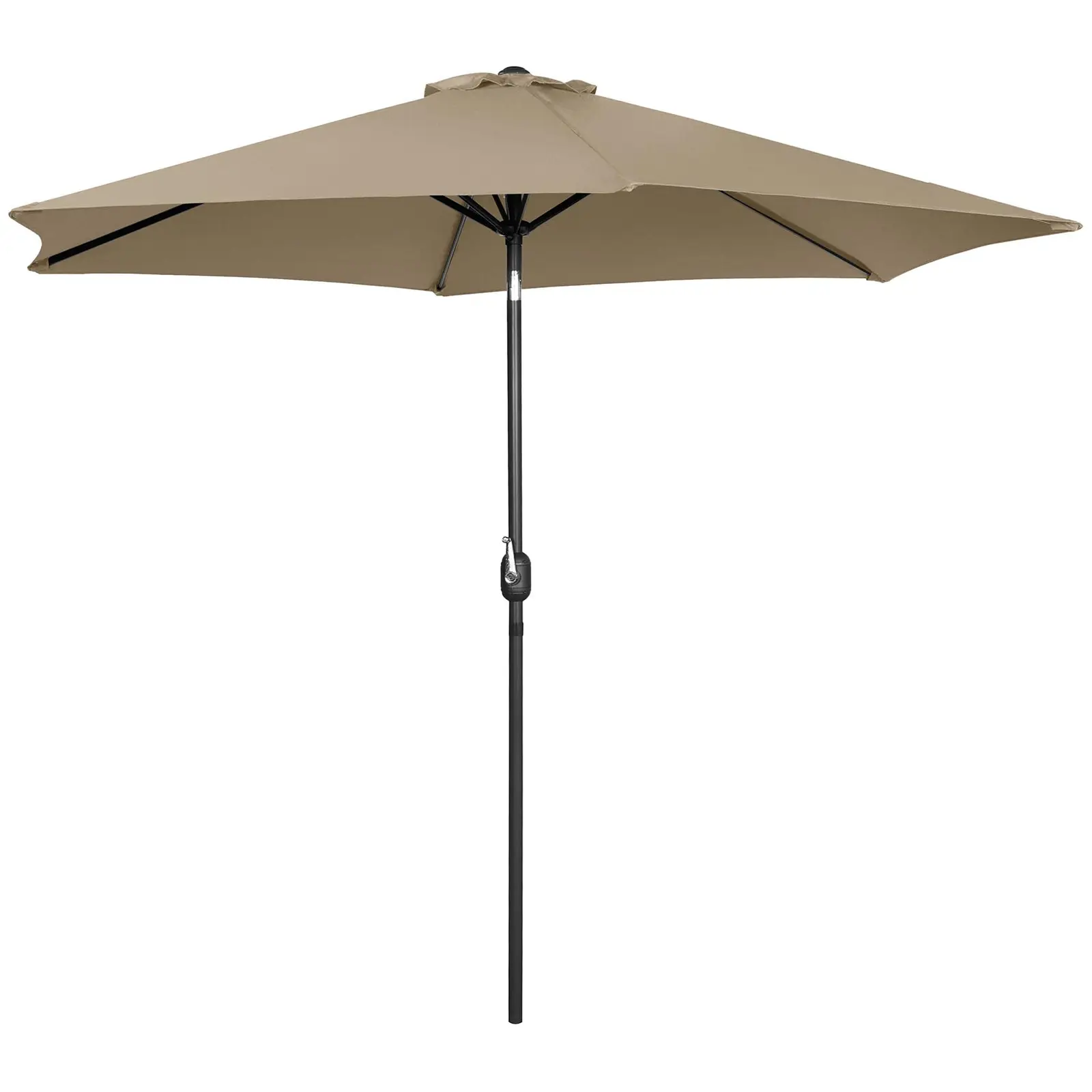 Parasol de terrasse – Taupe – Hexagonale – Ø 300 cm – Inclinable