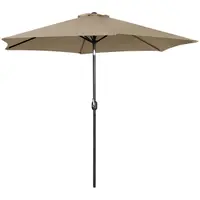 Large Garden Umbrella - taupe - hexagonal - Ø 300 cm - tiltable