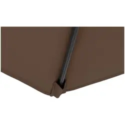 Hageparasoll - brun - firkantet - 250 x 250 cm - kan vippes