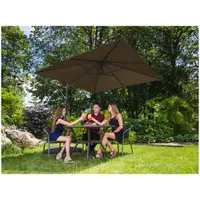 Garden umbrella - Brown - square - 250 x 250 cm - tiltable