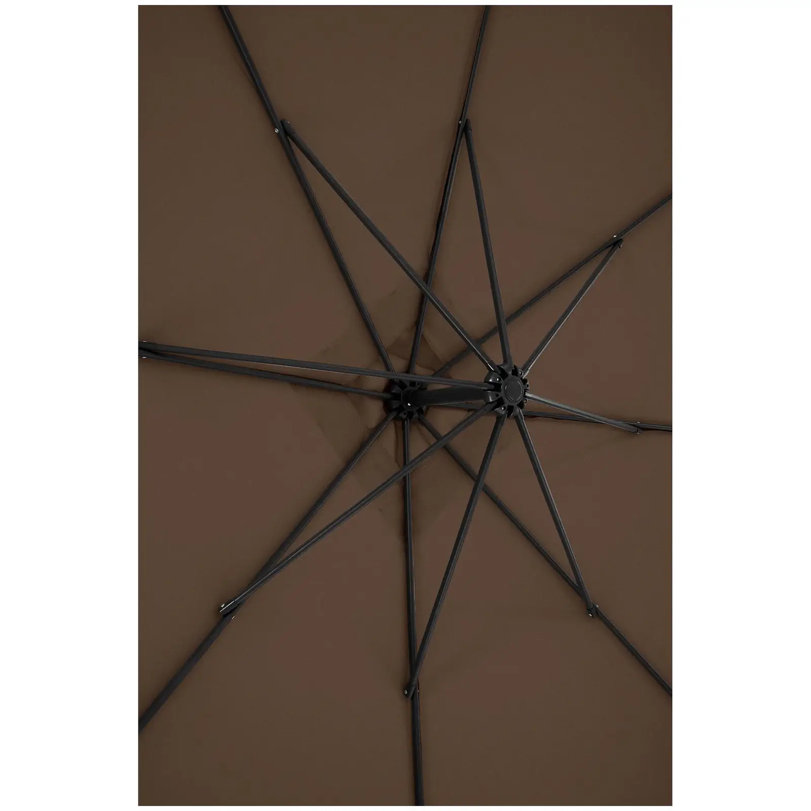 Ombrellone decentrato - Marrone - Quadrato - 250 x 250 cm - Inclinabile